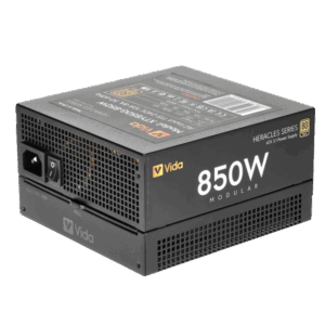 VIDA Heracles alimentatore per computer 850 W 20+4 pin ATX ATX Nero (Vida 850W Heracles Black ATX 3.1 Gaming PSU, 80+ Gold, Fully Modular, 14cm Ultra-Quiet FDM Fan, Flat Black Cables, PCIe 5.1, Power Lead Not Included)