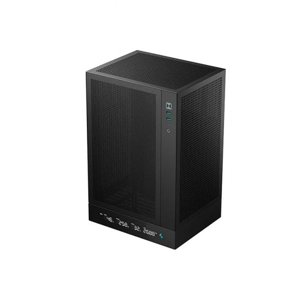 DeepCool R-CH170-BKNPI0D-G-1 computer case Tower Nero (Deepcool CH170 Digital Mini-ITX Case - High Airflow, Supports Water Cooling, Ultra-Quiet Operation, Compact Design for Efficient Space Management)