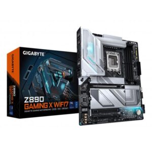 GIGABYTE Z890 GAMING X WIFI7 Scheda Madre - Supporta CPU Intel Core Ultra [Serie 2], VRM a 16+1+2 fasi, fino a 8800MHz DDR5 [OC], 1xPCIe 5.0 + 3xPCIe 4.0, Wi-Fi 7, LAN 2.5GbE, USB 4 (Gigabyte Z890 GAMING X WIFI7 Intel 1851 Socket Motherboard, ATX, 4x DDR5 Slots, 4x M.2 Sockets, 2x USB-C Port, Fitted I/O Shield, 2.5GbE LAN, Wi-Fi 7, 1x DisplayPort / 1x HDMI / 1x USB-C [USB4])
