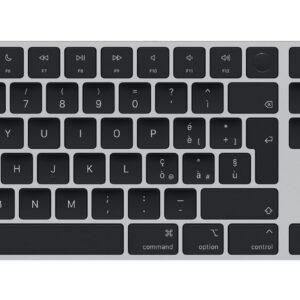 Apple Magic tastiera Universale USB + Bluetooth QWERTY Italiano Nero (Apple Magic Keyboard with Touch ID and Numeric Keypad - Tastiera - USB-C - senza fili - Bluetooth - QWERTY - italiana - black keys)