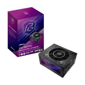 Asrock PG-1600G alimentatore per computer 1600 W 24-pin ATX ATX Nero (Asrock 1600W Phantom Gaming PG-1600G PSU, Fully Modular, 80+ Gold, Cybenetics Platinum & Lambda A, ATX 3.1, PCIe 5.1)