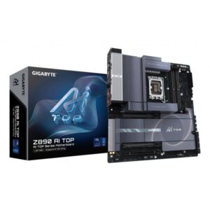 GIGABYTE Z890 AI TOP Scheda madre - CPU Intel Core Ultra [Serie 2], VRM a 16+1+2 fasi, fino a 9500 MHz DDR5 [OC], 1xPCIe 5.0 + 3xPCIe 4.0 M.2, Wi-Fi 7, LAN 10 GbE, Thunderbolt 5 (GIGABYTE 1851 Z890 AI TOP E-ATX)
