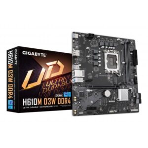 GIGABYTE H610M D3W DDR4 Scheda madre - Supporta CPU Intel Core di 14a generazione, VRM a 5+1+1 fasi, fino a 3200 MHz DDR4, 1xPCIe 3.0 M.2, LAN 1 GbE, USB 3.2 Gen 1 (GIGA H610M D3W DDR4 S1700/DDR4/DP-HDMI/?ATX)