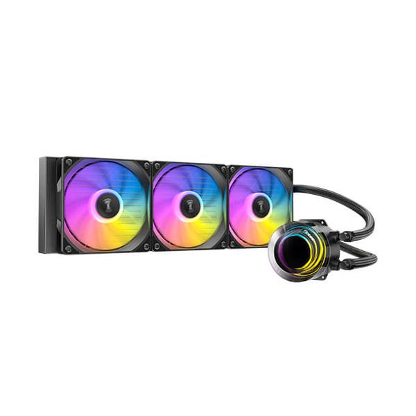 Antec Vortex Lum 360 ARGB Processore Kit di raffreddamento a liquido 12 cm Nero (Antec Vortex Lum 360 ARGB CPU Liquid Cooler - Intel & AMD Compatible, 3 x 120mm ARGB Fans, Suspended Spiral Pump Head, Enhanced Cooling Performance)