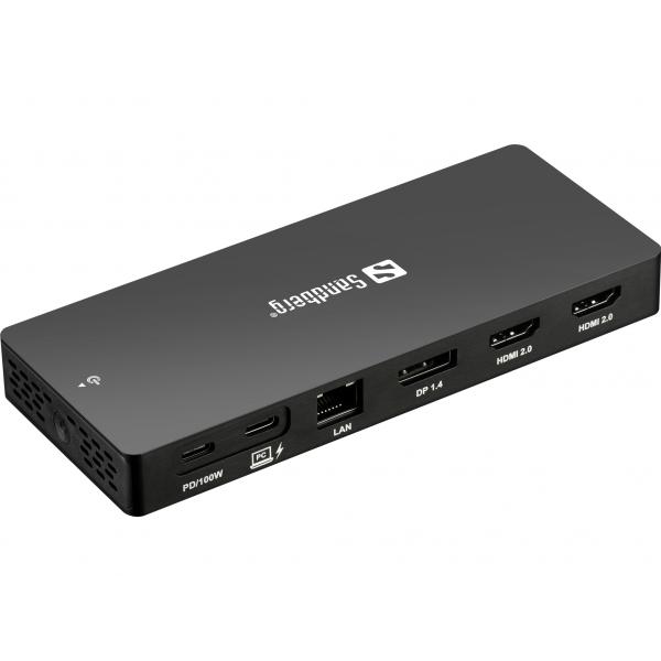 Sandberg 136-61 replicatore di porte e docking station per laptop Cablato USB 3.2 Gen 1 [3.1 Gen 1] Type-C Grigio (USB-C 13in1 DockingStation Pro - USB-C 13in1 DockingStation Pro - Warranty: 60M)