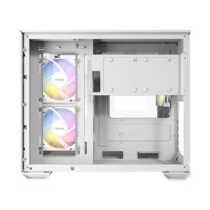 Antec CX600M Trio ARGB White Mini Tower Trasparente, Bianco (Antec CX600M Trio ARGB Mini Tower Gaming Case, White, Tempered Glass Panels, Dual Chamber Design, Vertical Cooling, Pre-Installed ARGB Fans, Water Cooling Support)