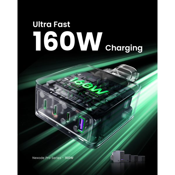 AGI 25878 ricambio per cellulare Batteria Nero (NEXODE PRO 160W GAN CHARGER)