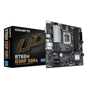 GIGABYTE B760M D3HP DDR4 Scheda Madre - Supporta CPU Intel Core di 14a Generazione, VRM Digitale a 4+1+1 Fasi, fino a 5333MHz DDR4 [OC], 2xPCIe 4.0 M.2, GbE LAN, USB 3.2 Gen1 (MB INT LGA1700 B760M D3HP D4 MATX)