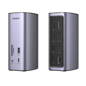 Ugreen USB-C Docking Station 12-in-1 Cablato Argento (REVODOK PRO 312 12IN1 HDMI DOCK)
