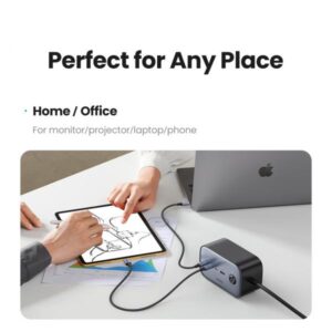 Ugreen DigiNest Pro Universale Grigio, Argento AC Ricarica rapida Interno (UGREEN DIGINEST PRO CUBE POWER STRIP)