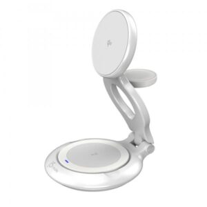 j5create JUPW3415-N Caricabatterie per dispositivi mobili Orologio intelligente, Cuffie, Smartphone Bianco USB Carica wireless Ricarica rapida Interno (J5CREATE QI2 3-IN-1 MAGNETIC FOLDABLE WL)