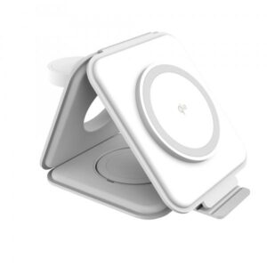 j5create JUPW3415 Cuffie, Smartphone, Orologio intelligente Bianco USB Carica wireless Ricarica rapida Interno (J5CREATE QI2 3-IN-1 MAGNETIC TRAVEL W/L)