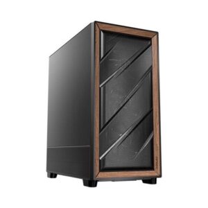 Antec FLUX SE Midi Tower Nero, Legno (Antec Flux SE Full Tower PC Case with Solid Side Panel, Black/Wood, 5x Pre-Installed Fans, USB Type-C, E-ATX/ATX/mATX/mITX Compatibility)