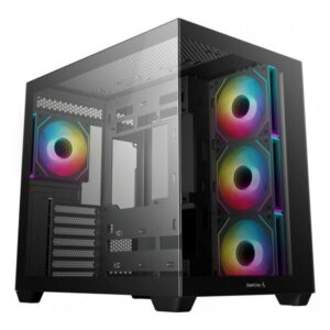DeepCool CG530 4F Midi Tower Nero (DeepCool CG530 4F Mid-Tower Case with Tempered Glass Panels, 4 Pre-Installed ARGB Fans, and Optimal Airflow Support, Black)