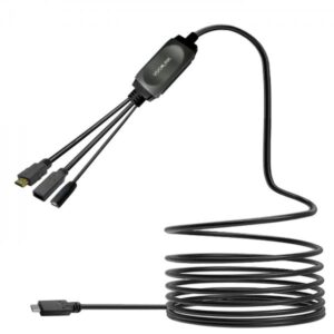 Vivolink PROUSBCHDMIUSB3-7.5 cavo USB (USB-C HUB Cable with USB3.0 & - Charging 7.5m black - Warranty: 144M)