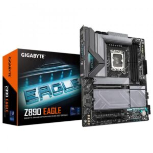 GIGABYTE Z890 EAGLE Scheda Madre - Supporta CPU Intel Core Ultra [Serie 2], VRM a 14+1+2 fasi, fino a 8800MHz DDR5 [OC], 1x PCIe 5.0 M.2 + 3x PCIe 4.0 M.2, LAN 2,5GbE, USB4 (Gigabyte - bundkort)