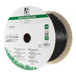 Deltaco TP-49C cavo di rete Nero 305 m Cat6a U/FTP [STP] (DELTACO bulkkabel - 305 m - sort)