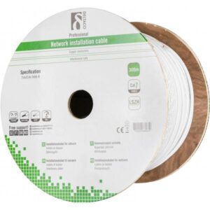Deltaco TP-71C cavo di rete Bianco 305 m Cat7 F/FTP [FFTP] (DELTACO TP-71C - bulkkabel - 305 m - h)