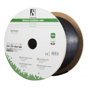 Deltaco TP-49G cavo di rete Nero 305 m Cat6 F/UTP [FTP] (DELTACO TP-49G - bulkkabel - 305 m - s)