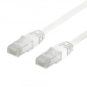Deltaco TP-61V-50P cavo di rete Bianco 1 m Cat6 U/UTP [UTP] (DELTACO patchkabel - 1 m - hvid)