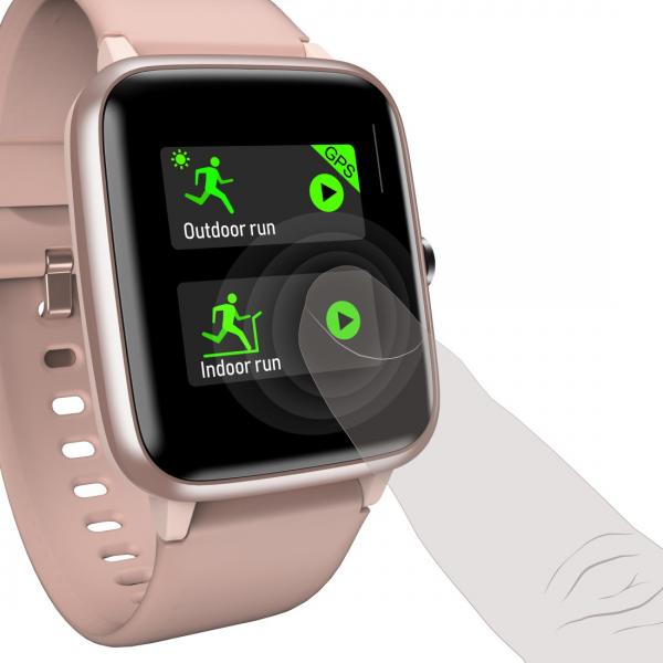 Hama Fit Watch 5910 LCD Braccialetto per rilevamento di attività 3,3 cm [1.3] IP68 Rosa (Hama Fit Watch 5910 - Rotgold - intell)