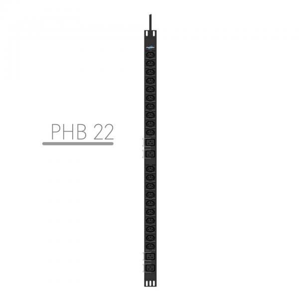 PowerWalker 10133019 unità di distribuzione dell'energia [PDU] 0U Nero (PowerWalker PHB22)