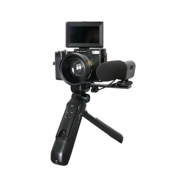 AgfaPhoto Realishot VLG-4K 24 MP CMOS Nero (AGFAPHOTO Vlogging Camera Realishot 16)