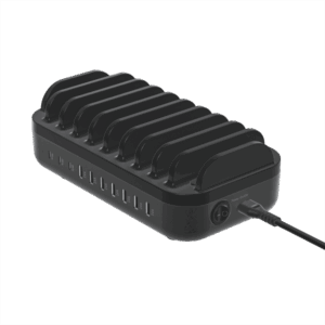 Deltaco DPS-0204 Caricabatterie per dispositivi mobili Universale Nero AC Ricarica rapida Interno (DELTACO USB charging station, 7x USB-A)