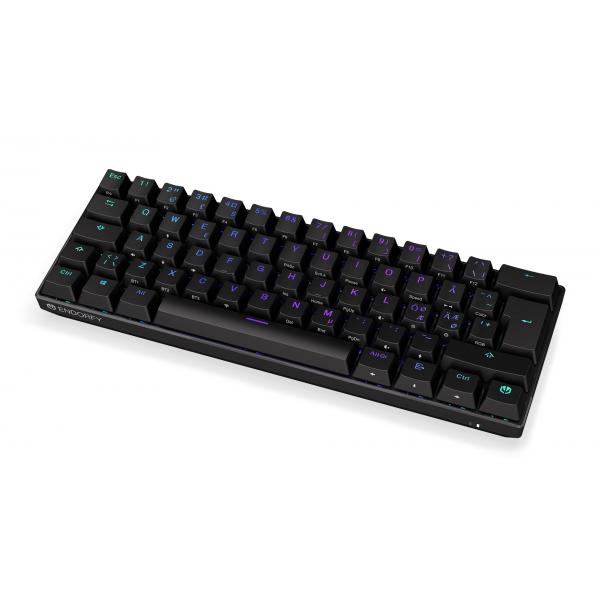 ENDORFY Thock Wireless tastiera Gaming USB + RF Wireless + Bluetooth Nordic Nero (Endorfy Thock Compact Wireless Nordic,)