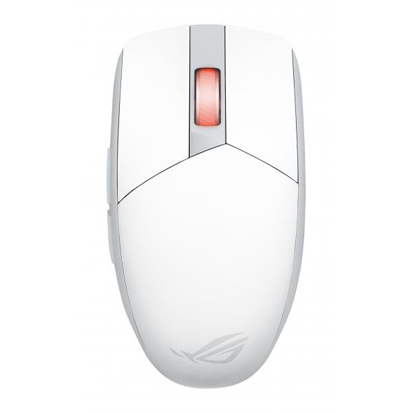 ASUS ROG Strix Impact III Wireless mouse Gaming Ambidestro RF senza fili + Bluetooth Ottico 36000 DPI (Asus ROG Strix Impact III Wireless/Bluetooth Ultralight Gaming Mouse, 36000 DPI, ROG AimPoint Sensor, SpeedNova, RGB Lighting, Moonlight White)