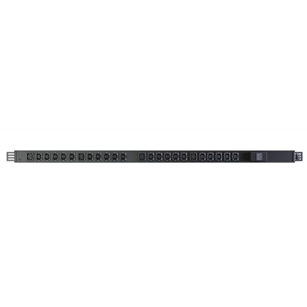 Vertiv PowerGo EP0G90A0 unità di distribuzione dell'energia [PDU] 24 presa[e] AC 1U Nero (POWERGO RACK PDU BASIC 0U 32A - 220V IEC60309X3M C13X20+C19X4 BR)