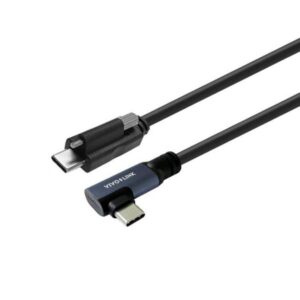 Vivolink PROUSBCMMS6A cavo USB USB 3.2 Gen 2x2 6 m USB C Nero (USB-C to USB-C Angled Cable - with lock screw 6m Supports - 20 Gbps data Certified for Business - Warranty: 144M)