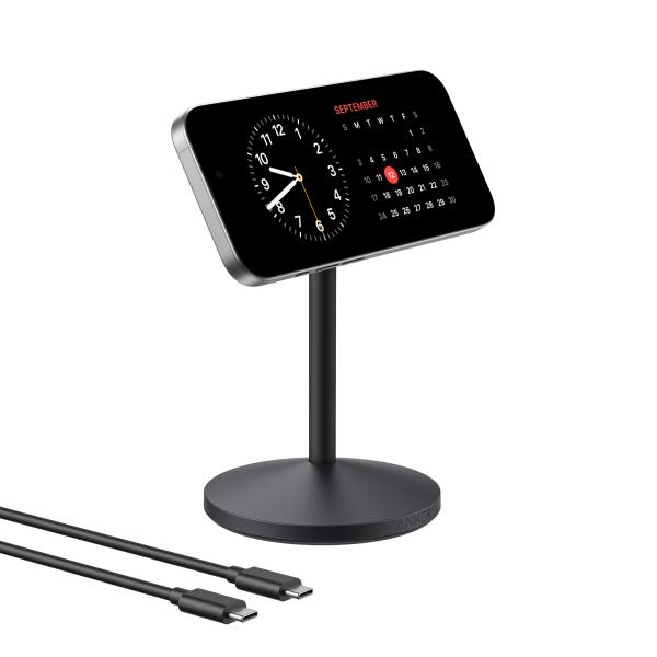 Anker MagGo Cuffie, Auricolare, Smartphone, Orologio intelligente Nero USB Carica wireless Ricarica rapida Interno (Anker MagGo Wireless Charger Black)