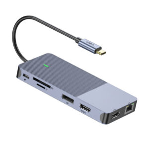 Cablenet 40-4139 replicatore di porte e docking station per laptop Cablato USB 3.2 Gen 2 [3.1 Gen 2] Type-C Argento (CNL USB-C DISPLAYLINK 11 IN 1 Dock 100W)