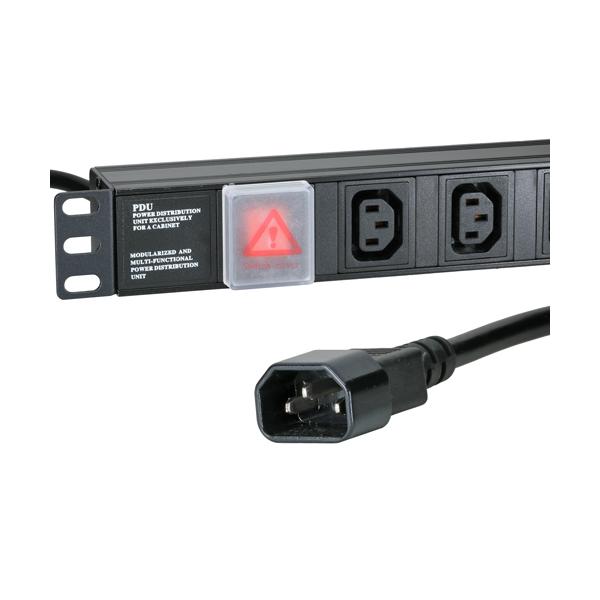 Cablenet IEC12HC14 unità di distribuzione dell'energia [PDU] 12 presa[e] AC 1U Nero (CNL 12W C13 PDU Hor 1u C14 3M)