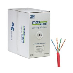 Cablenet XX5E0001R cavo di rete Rosso 305 m Cat5e U/UTP [UTP] (CNL C5e Rd UTP Ls 24AWG Sld Dca 305m)