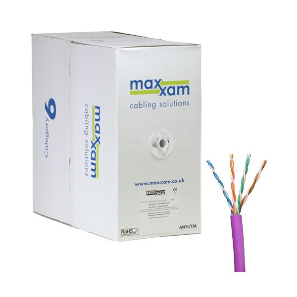 Cablenet XX60003 cavo di rete Viola 305 m Cat6 U/UTP [UTP] (CNL C6 Vi UTP Ls 24AWG Sld Dca 305m)