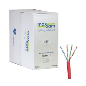 Cablenet XX60003R cavo di rete Rosso 305 m Cat6 U/UTP [UTP] (CNL C6 Rd UTP Ls 24AWG Sld Dca 305m)