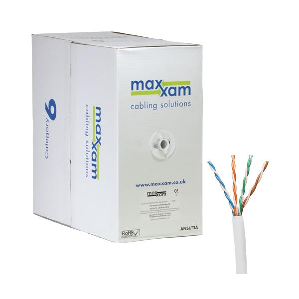 Cablenet XX60003WH cavo di rete Bianco 305 m Cat6 U/UTP [UTP] (CNL C6 Wh UTP Ls 24AWG Sld Dca 305m)