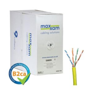 Cablenet Cat6 Yellow U/UTP LSOH 24AWG Solid CPR B2ca Cable 305m Reel in Box cavo di rete Giallo U/UTP [UTP] (CNL C6 Yw UTP Ls 24AWG Sld B2ca 305m)