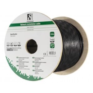 Deltaco TP-49B cavo di rete Nero 100 m Cat6a U/FTP [STP] (DELTACO bulkkabel - 100 m - sort)