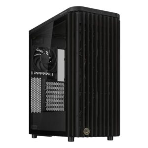ASUS ProArt PA401 Wood TG PWM [Black] Tower Nero (Asus ProArt PA401 Wood TG Gaming Case w/ Glass Panel, ATX, Front Grill, 2x 16cm Fans, PWM Fan Hub, USB-C 20Gps, Black)