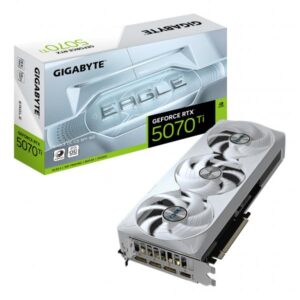 GIGABYTE GeForce RTX 5070 Ti EAGLE OC ICE SFF 16G Scheda Grafica - 16GB GDDR7, 256 bit, PCI-E 5.0, 2542 MHz Core Clock, 3 x DP 2.1a, 1 x HDMI 2.1b, NVIDIA DLSS 4, GV-N507TEAGLEOC ICE-16GD (GIGA VGA 16GB RTX5070TI EAGLE-OC-ICE-SFF-16G 3xDP/HDMI GeForce RTX 5070 Ti EAGLE OC ICE SFF 16G)