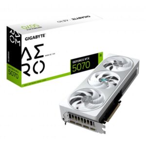 GIGABYTE GeForce RTX 5070 AERO OC 12G Scheda Grafica - 12GB GDDR7, 192 bit, PCI-E 5.0, 2625 MHz Core Clock, 3 x DP 2.1a, 1 x HDMI 2.1b, NVIDIA DLSS 4, GV-N5070AERO OC-12GD (GIGA VGA 12GB RTX5070 AERO OC-12G 3xDP/HDMI GeForce RTX 5070 AERO OC 12G)