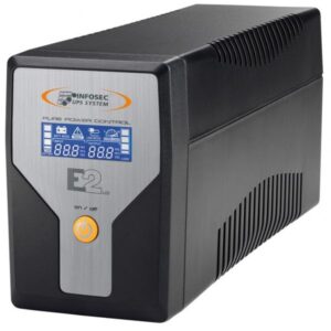 Infosec E2 LCD, 600VA gruppo di continuità [UPS] 0,6 kVA (E2 LCD 600 - Warranty: 36M)