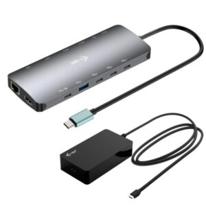 i-tec Metal USB-C Nano 3x Display Dock, 2x HDMI 1x USB-C video with Power Delivery 140W + Universal Charger 140 W (I-TEC USB-C NANO 3X LCD DOCK - 2X HDMI 1X USB-C VIDEO PD 140W)