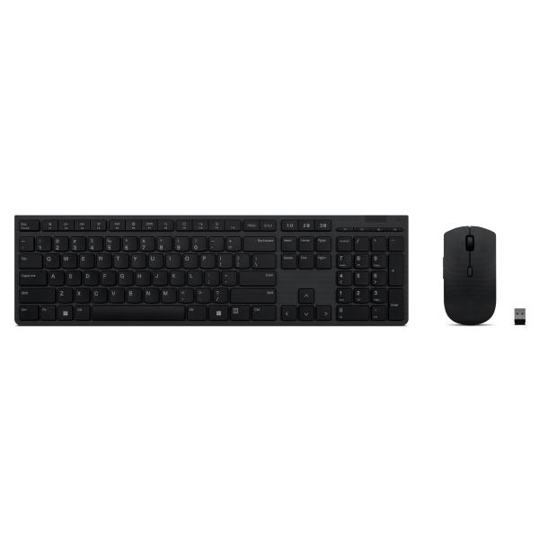 Lenovo 4X31K03940 tastiera Mouse incluso RF senza fili + Bluetooth Danese Nero (Lenovo Professional - tastatur og mus-)
