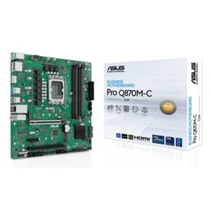 ASUS PRO Q870M-C-CSM LGA 1851 [Socket V1] micro ATX (Asus PRO Q870M-C-CSM - Corporate Stable Model, Intel Q870, 1851, Micro ATX, 4 DDR5, HDMI, 2 DP, GB LAN, 2x M.2)