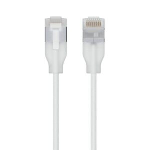 Ubiquiti UACC-Cable-Patch-EL-C6A-0.15M-W-24 cavo di rete Translucent, Bianco 0,15 m Cat6a (Ultra-thin braided shielded - RJ45 patch cable, designed - and optimized for 10 GbE networking. 0.15M-W-24 - Warranty: 24M)