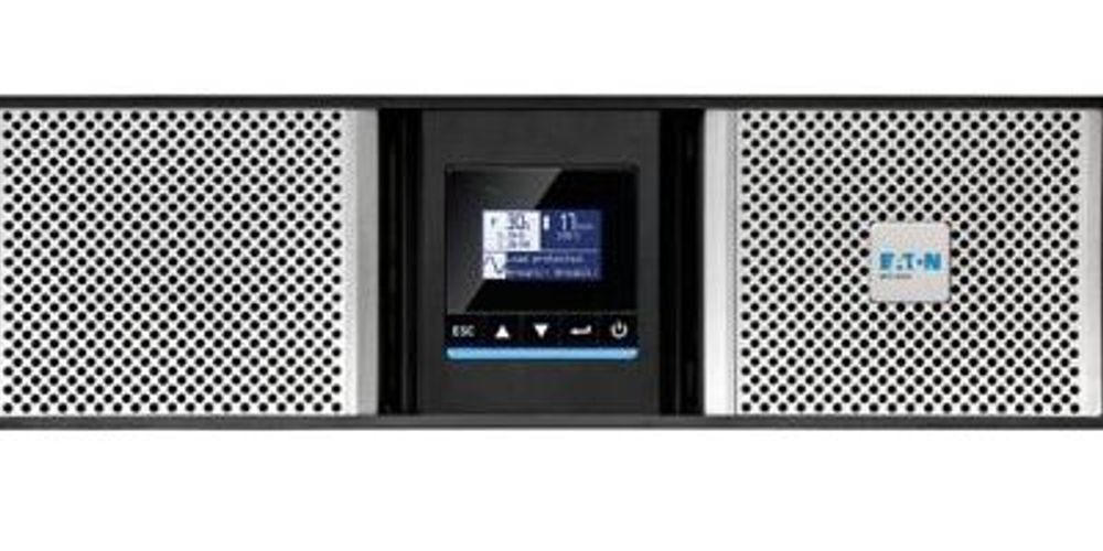 Eaton 9PX 5000i RT3U Netpack G2 gruppo di continuità [UPS] Doppia conversione [online] 5 kVA 5000 W (Eaton 9PX G2 9PX5KIRTNG2 - UPS [installabile in rack / esterno] - 200/208/220/230/240 V c.a. V - 5000 Watt - 5000 VA - 1 fase - 5 Ah - Ethernet 10/100/1000, RS-232, USB - connettori di uscita 13 - PFC [fattore di correzione alimentazione] - 3U - 19 - ner)